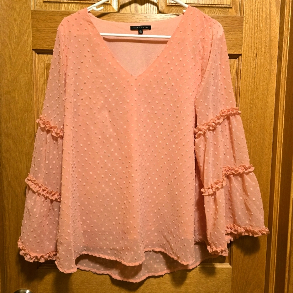 Sraccato Coral Ruffled Women's Top